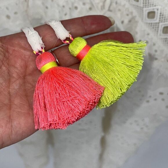 Galita Boho Eyelet Tiered Cotton Mini Dress White Size Large NWT - Picture 5 of 11